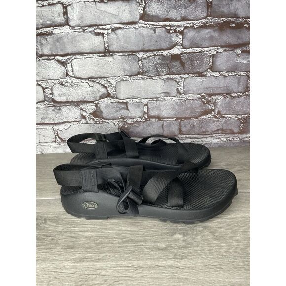 Chaco Z/Cloud Vibram Black Nylon Hiking Trail AnkleStrap Sandals Men 13M US/46EU - Picture 1 of 16